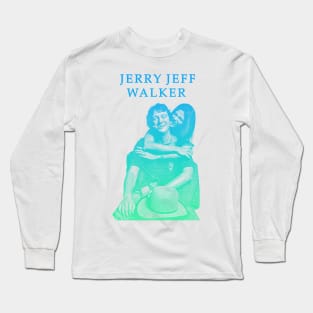 Jerry Jeff Walker 23-green solid style, Long Sleeve T-Shirt